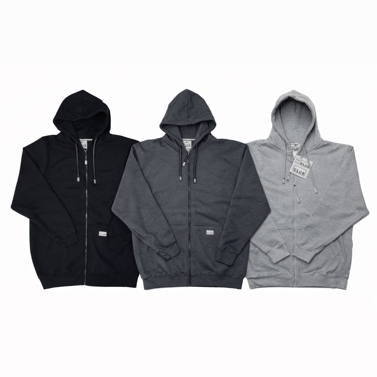 Pro Club Men’s Heavyweight Full-Zip Fleece Hoodies