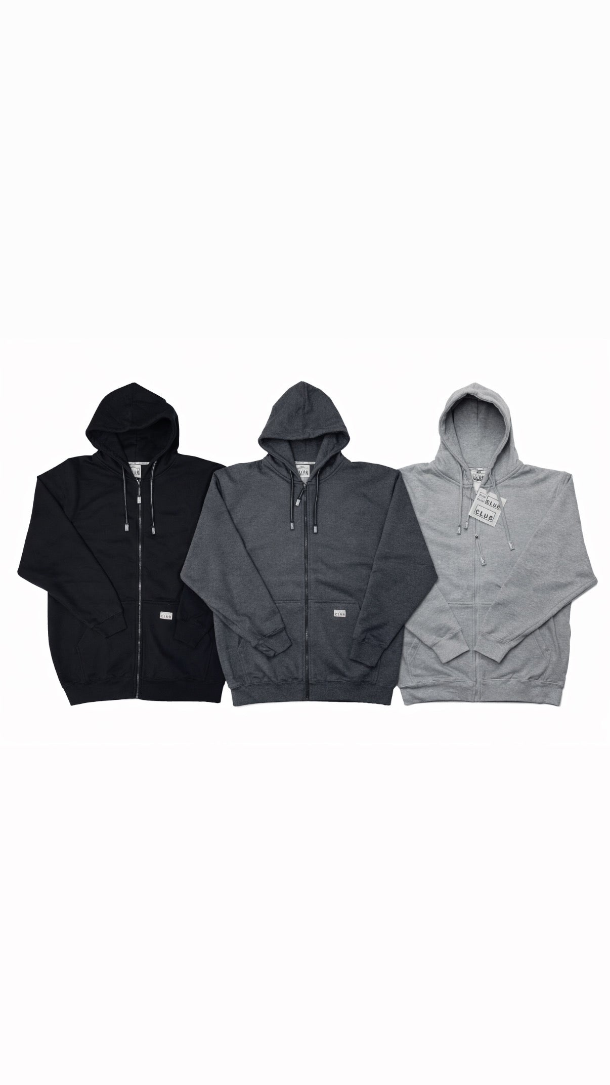 Pro Club Men’s Heavyweight Full-Zip Fleece Hoodies
